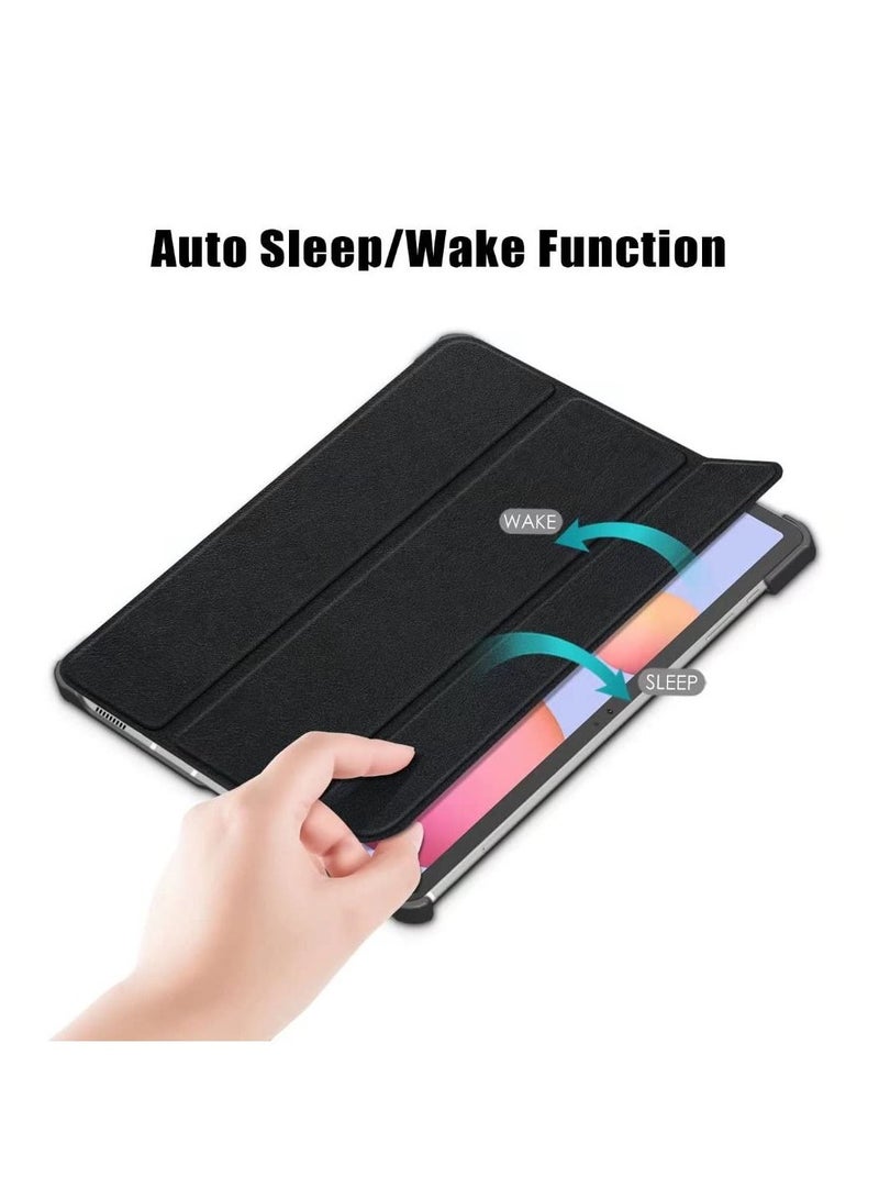 غطاء الحالة الذكية مع النوم / الاستيقاظ التلقائي متوافق مع سامسونج غالاكسي تاب S8 بلس 2022 / S7 FE 2021 / S7 بلس 2020 12.4 بوصة أسود - Image 2