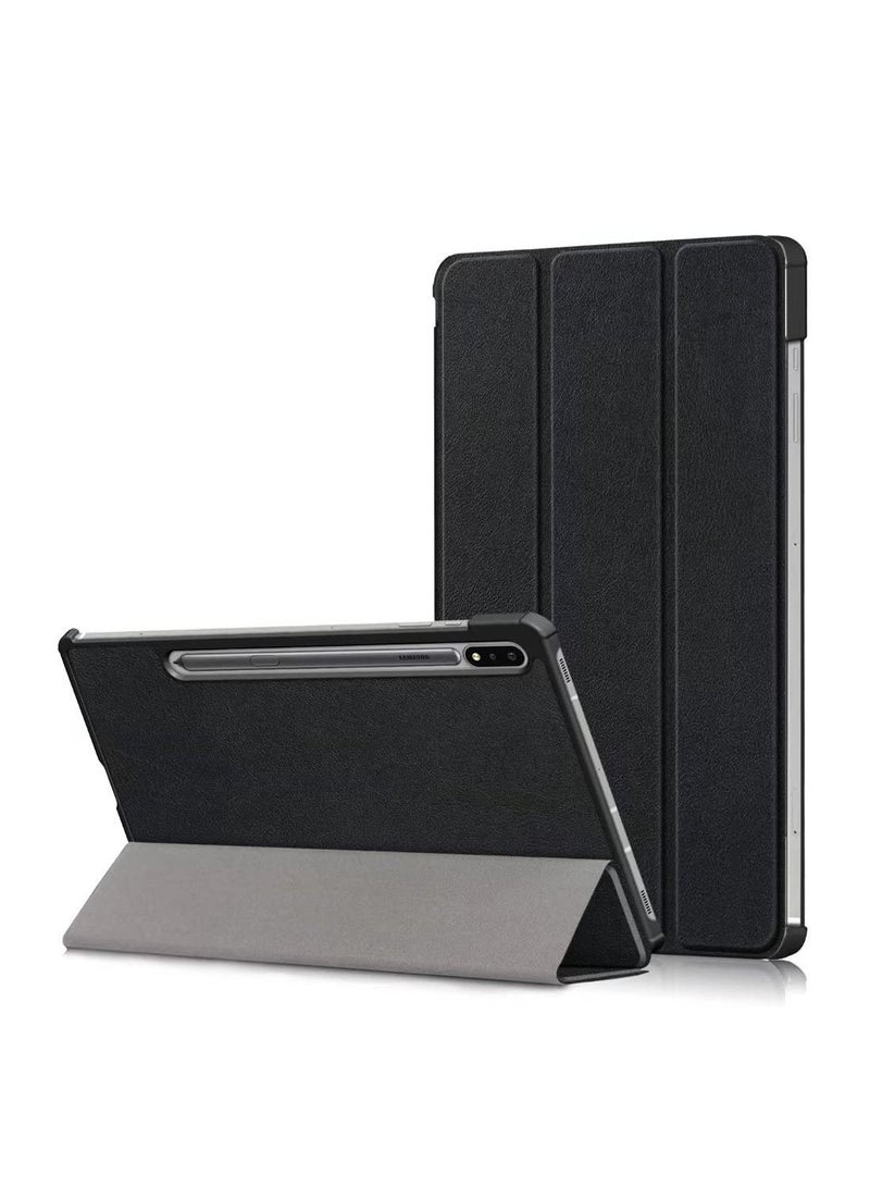 غطاء الحالة الذكية مع النوم / الاستيقاظ التلقائي متوافق مع سامسونج غالاكسي تاب S8 بلس 2022 / S7 FE 2021 / S7 بلس 2020 12.4 بوصة أسود - Image 1