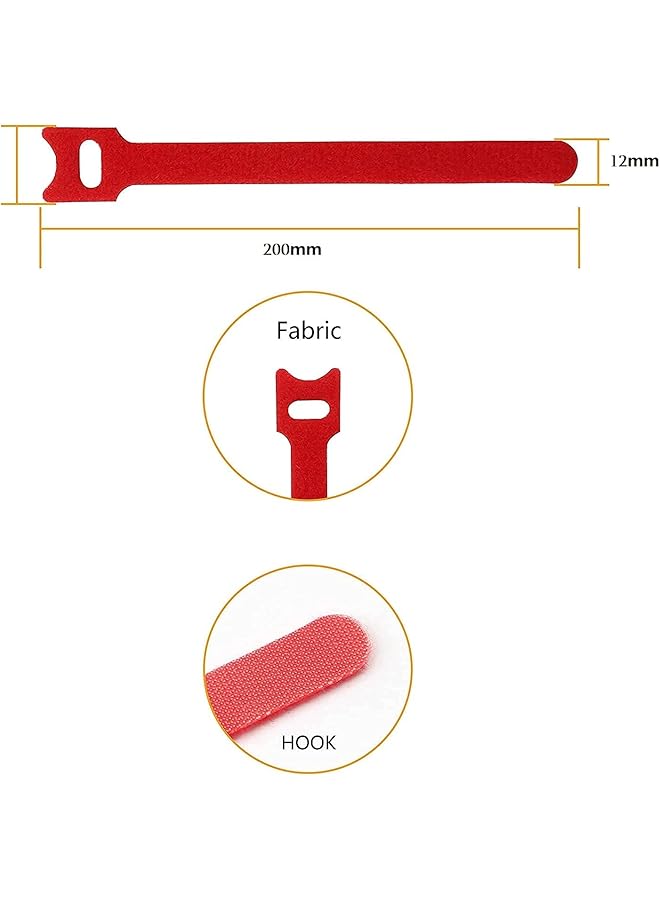 إيروريكس أربطة كابلات قابلة لإعادة الاستخدام، 6 أحزمة كابلات متعددة الأغراض، أربطة ربط تستخدم لسماعات الرأس والهواتف والإلكترونيات وأجهزة الكمبيوتر الشخصية، 30 قطعة - Image 2