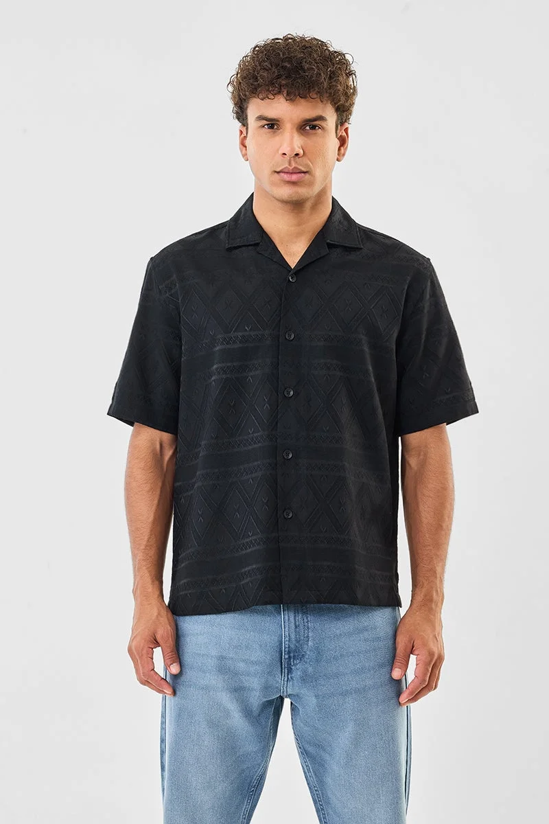 SNITCH Box Fit Self-design Shirt
