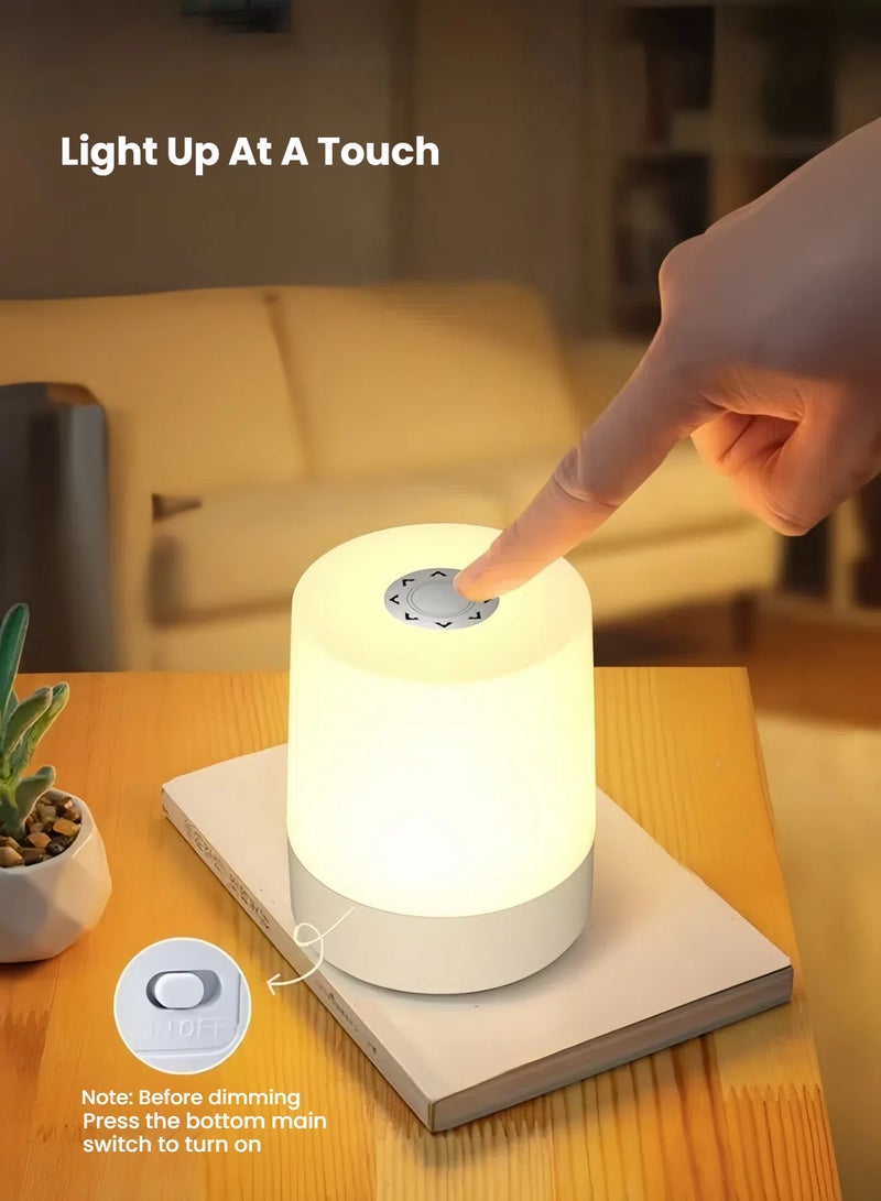 YELIN Touch Night Light, Type-c Rechargeable ,Dimmable LED Bedside Lamp with Remote, Baby Nursery Lamp, 3 Color Temperatures, Timer, Perfect for Bedroom, Dorm, Night Feeding - Image 3