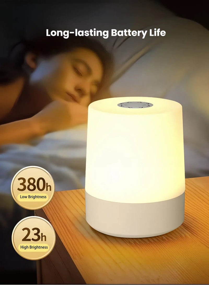 YELIN Touch Night Light, Type-c Rechargeable ,Dimmable LED Bedside Lamp with Remote, Baby Nursery Lamp, 3 Color Temperatures, Timer, Perfect for Bedroom, Dorm, Night Feeding - Image 2
