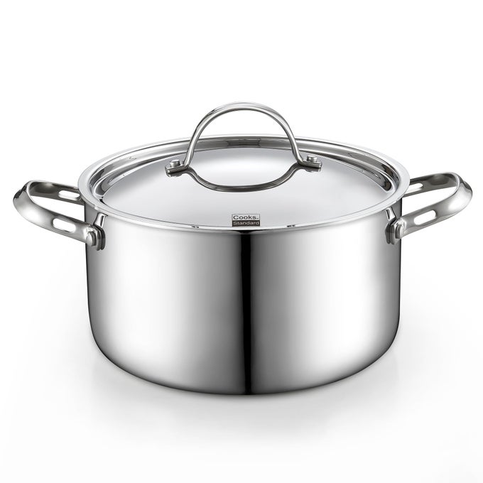 MULTIPLY CLAD STAINLESS STEEL STOCK POT 6QUART PASTA COOKING CANNING POT WITH LID DEEP STOCKPOT INDUCTION COOKWARE