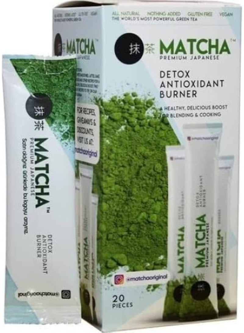 MATCHA Japanese Original Matcha Tea Detox Fat Burner Antioxidant Detox Tea - 160 gm 20 sachets - Image 1