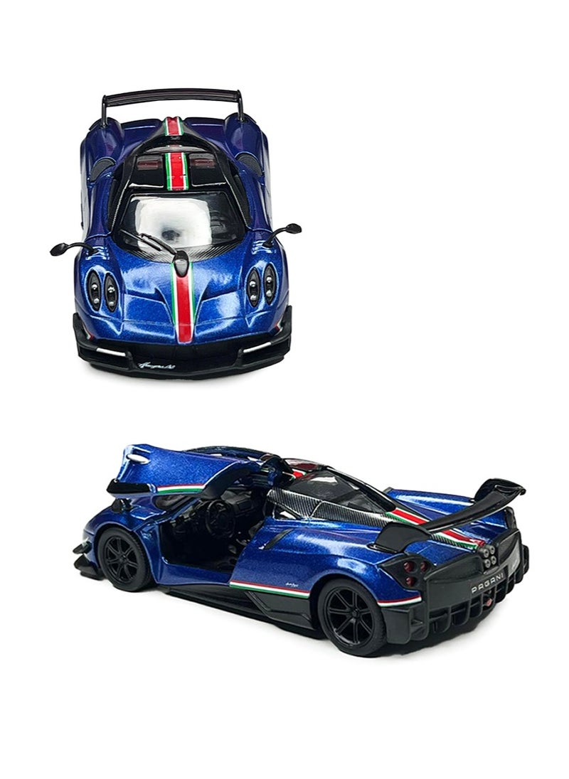 Kinsmart 1:38 Scale Door Openable Pull Back Action 2016 Pagani Huayra BC with Printing Diecast Alloy Metal Car  - Image 3