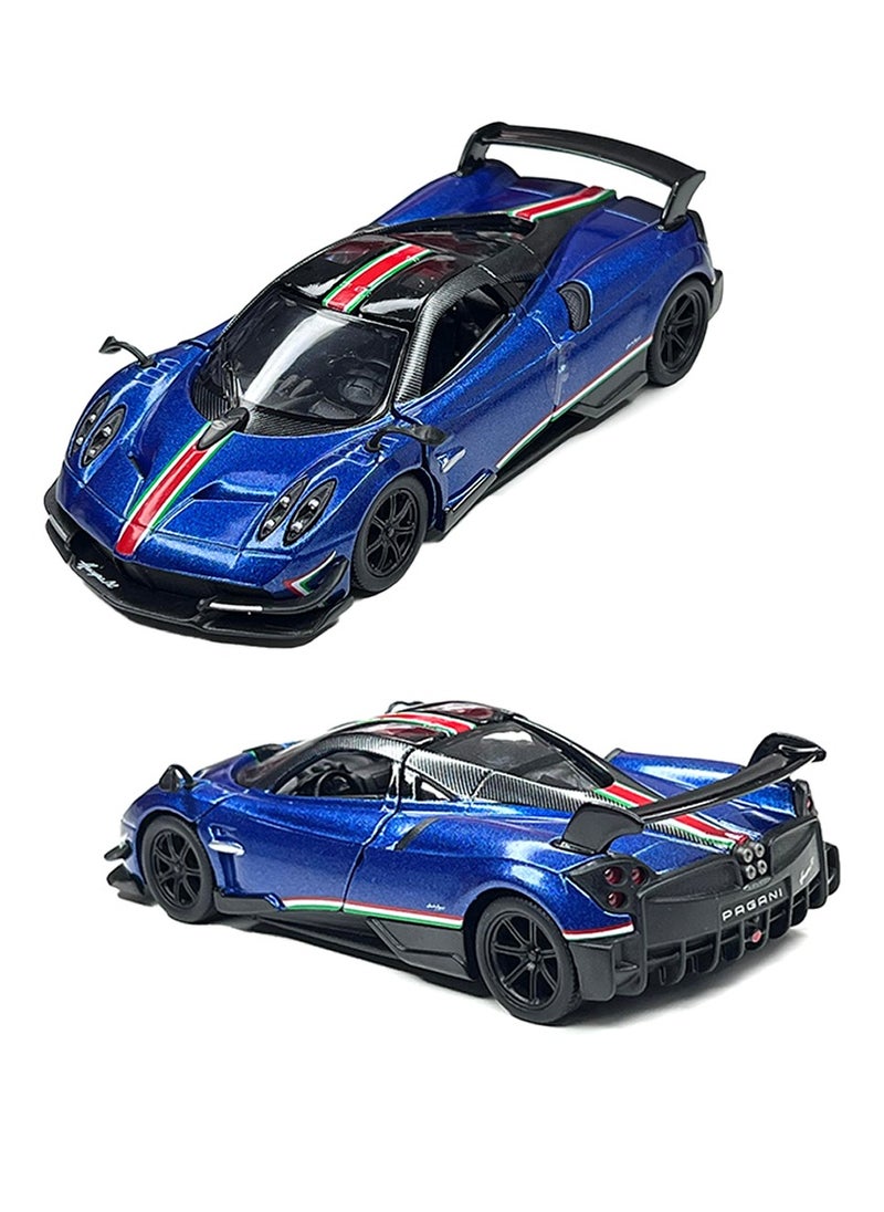 Kinsmart 1:38 Scale Door Openable Pull Back Action 2016 Pagani Huayra BC with Printing Diecast Alloy Metal Car  - Image 2