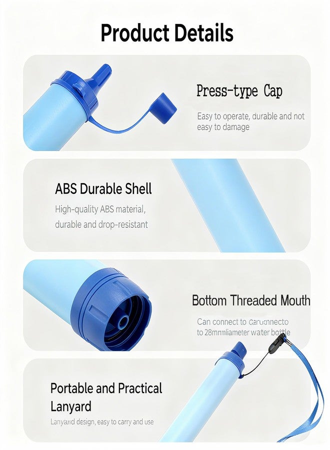 TUPUQI Gifts for Men Christmas Personal Water Filter Straw - Portable Survival Filtration Gear & Family Travel Essentials for Emergency Preparedness, Hiking, Camping, Backpacking & Outdoor Activities - Image 5