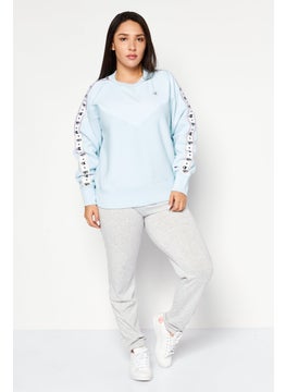 Champion Women Sportswear Fit Long Sleeve Outdoor Sweatshirts, Blue  - Image 4