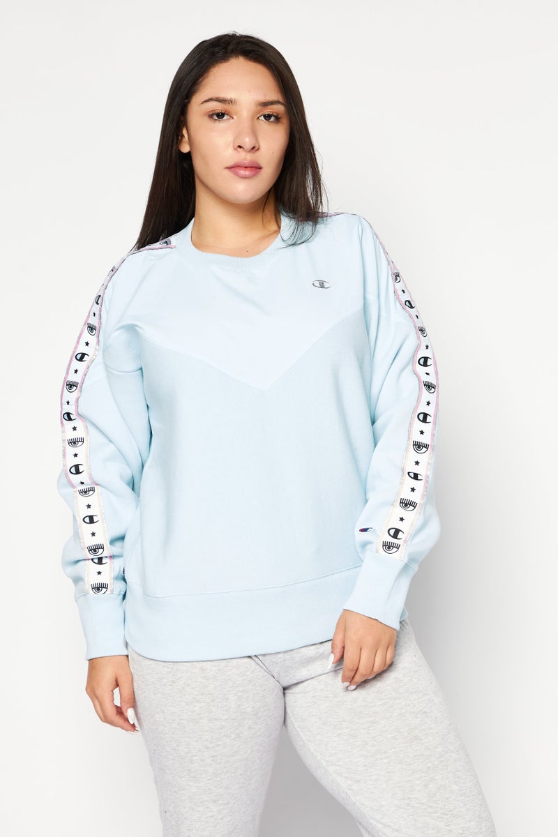Women Sportswear Fit Long Sleeve Outdoor Sweatshirts, Blue
