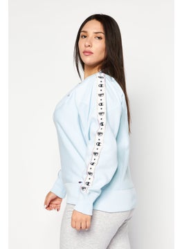 Champion Women Sportswear Fit Long Sleeve Outdoor Sweatshirts, Blue  - Image 3