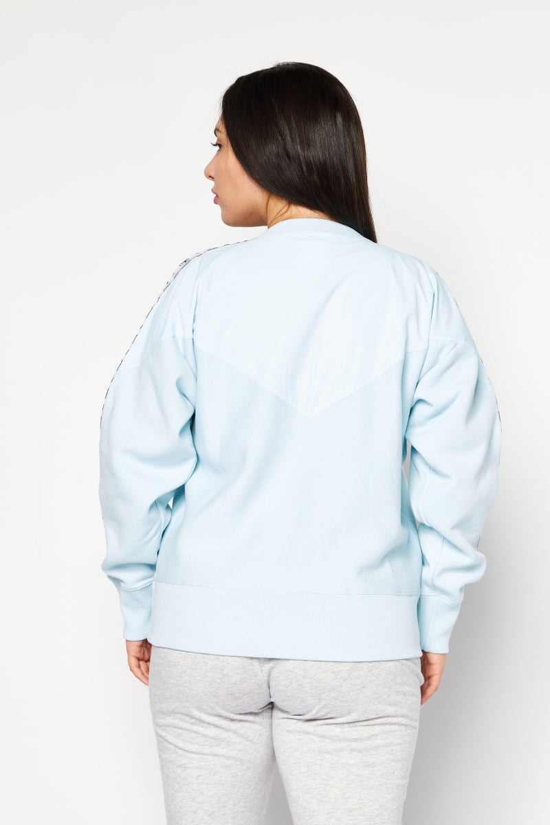 Women Sportswear Fit Long Sleeve Outdoor Sweatshirts, Blue