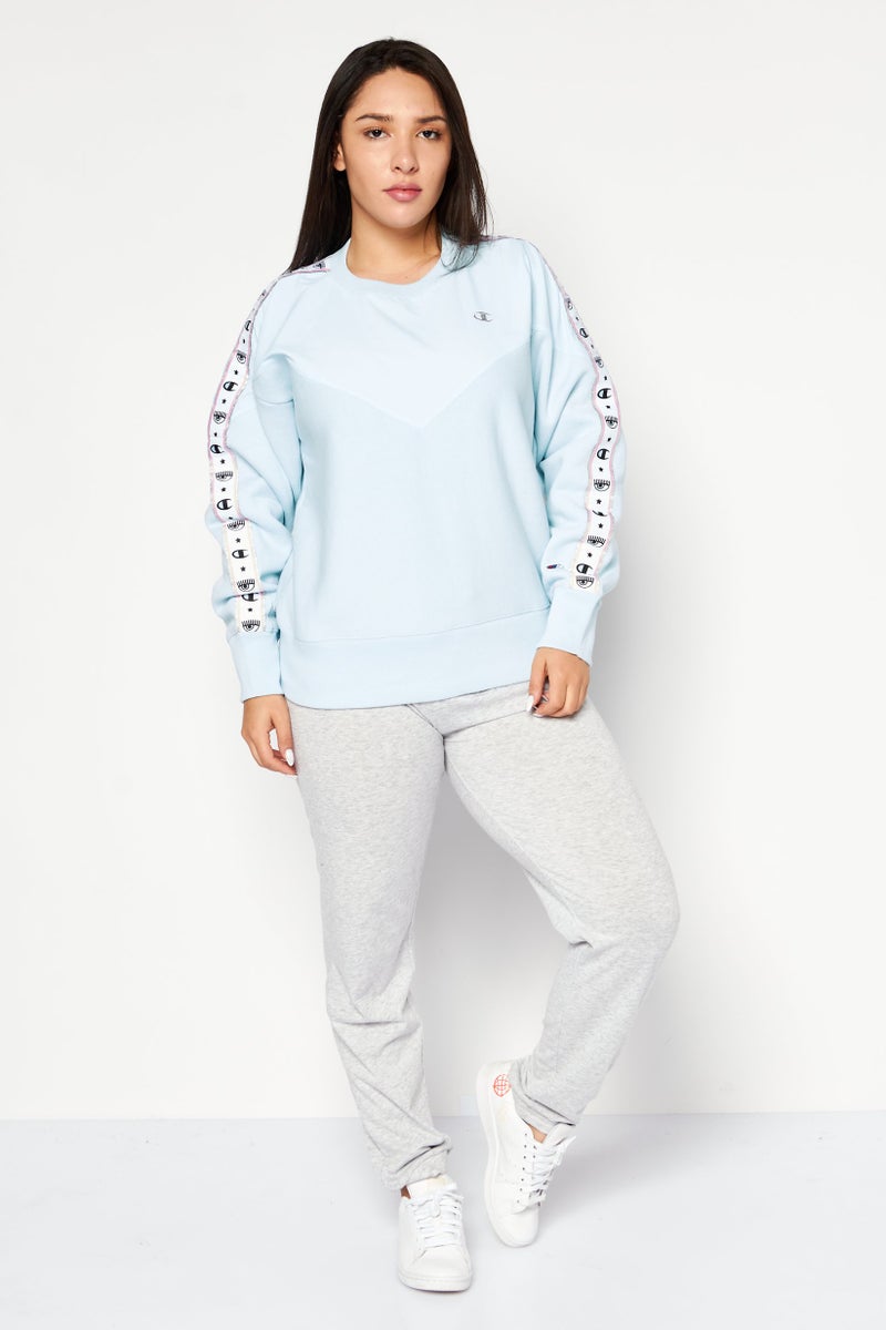 Women Sportswear Fit Long Sleeve Outdoor Sweatshirts, Blue