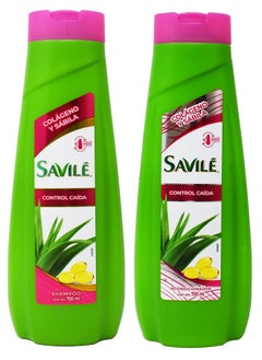Savile Savile pulpa de sabila Colageno Control Caida Anti Hair Loss Shampoo and Conditioner 750ml  - Image 1