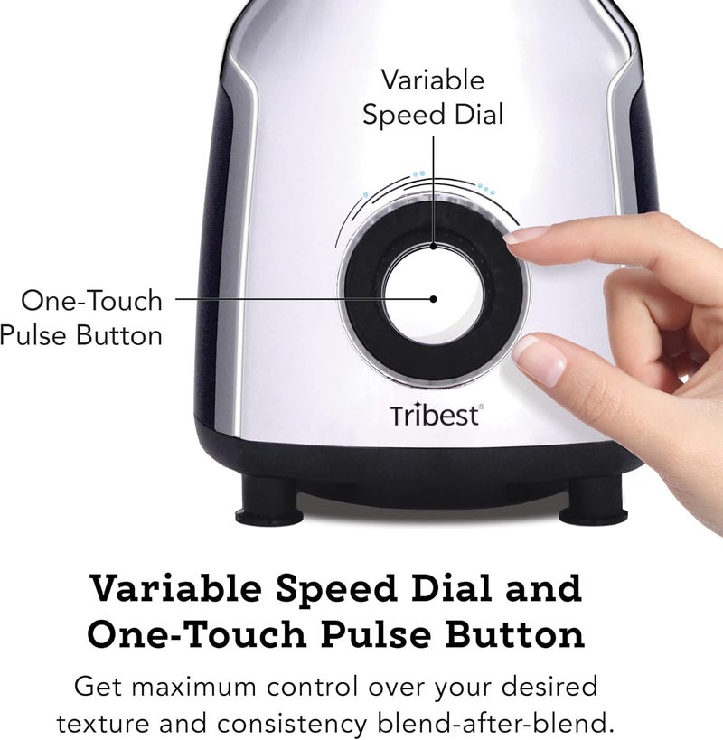 Tribest Tribest PBG5050A Portable Blender for Shakes and Smoothies with Glass Blender Cups Chrome  - Image 3