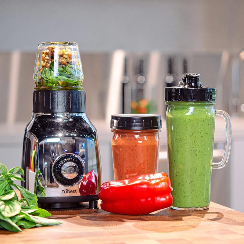 Tribest Tribest PBG5050A Portable Blender for Shakes and Smoothies with Glass Blender Cups Chrome  - Image 2