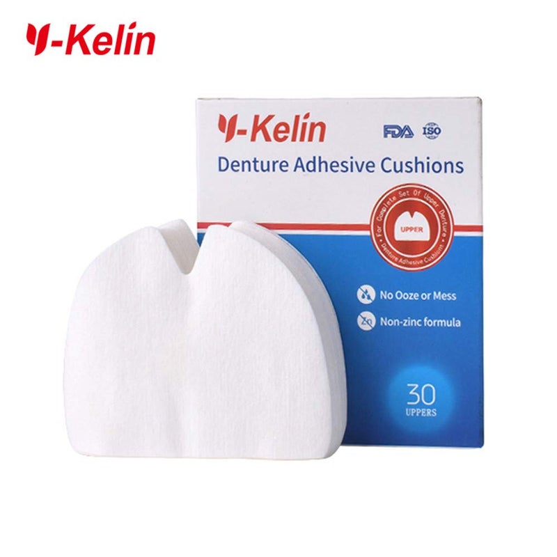 Y-Kelin Denture Adhesive Cushions, Upper Adhesive-Free Denture Pads for Sore Gums, 30 Pads*2 (60 Strips) - Image 5