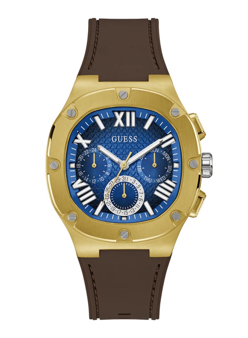 GUESS Men Analog Quartz Brown Gold Tone Multi-function Watch GW0571G5 - 42mm - Image 1