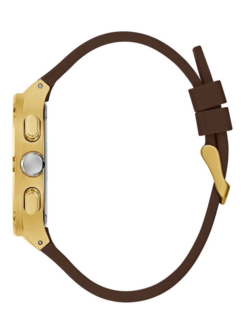 GUESS Men Analog Quartz Brown Gold Tone Multi-function Watch GW0571G5 - 42mm - Image 3