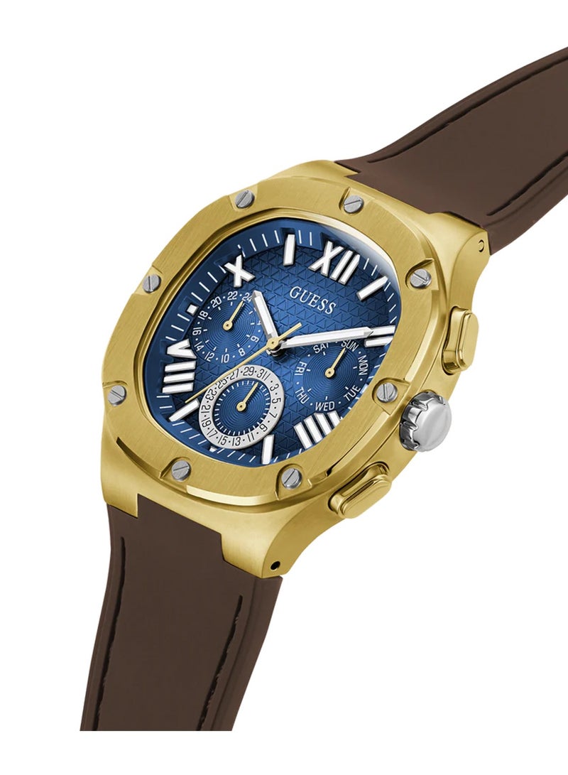 GUESS Men Analog Quartz Brown Gold Tone Multi-function Watch GW0571G5 - 42mm - Image 2