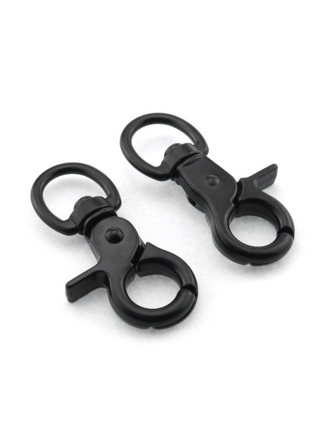 DGHAOP DGHAOP 2pcs Snap Hook Zinc Alloy 60mm Black Key Chain Door Lock Pets Cage Hook Belt Clip for Any Suitable Cage, Dog Traction Rope - Image 1