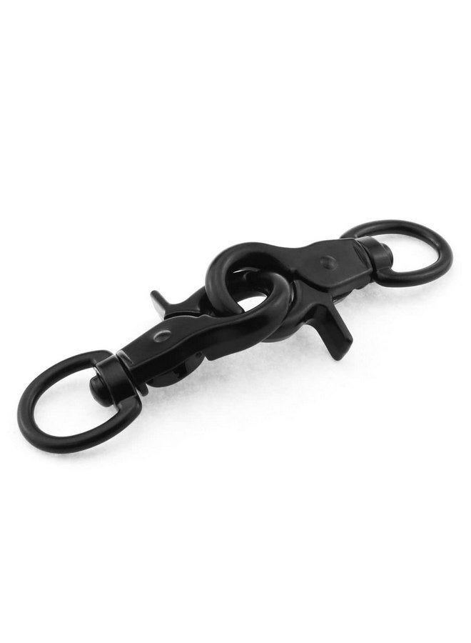 DGHAOP DGHAOP 2pcs Snap Hook Zinc Alloy 60mm Black Key Chain Door Lock Pets Cage Hook Belt Clip for Any Suitable Cage, Dog Traction Rope - Image 3