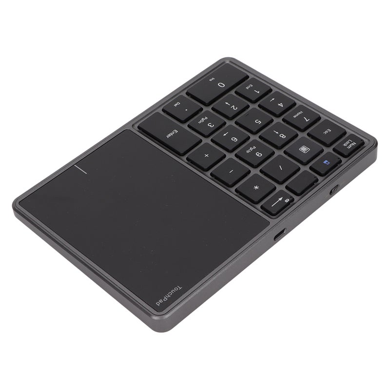 Wireless Numeric Keypad Touchpad Design 22 Keys 2.4G Dual Mode Connection Type C Interface Laptop KeypadGray - Image 5