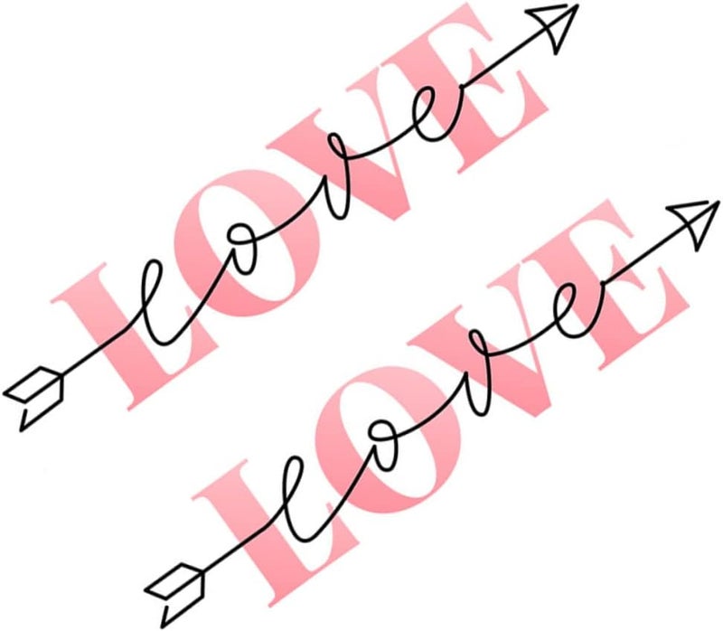 klarako 2pcs Decor Valentines Shop Valentine's Sticker Removable Vinyl Quote Party Room Inspirational Wedding Adhesive Day for with Words Love Stickers Bedroom Decal Romantic Home - Image 1