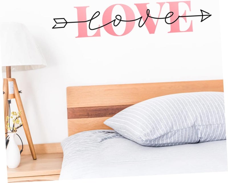 klarako 2pcs Decor Valentines Shop Valentine's Sticker Removable Vinyl Quote Party Room Inspirational Wedding Adhesive Day for with Words Love Stickers Bedroom Decal Romantic Home - Image 3