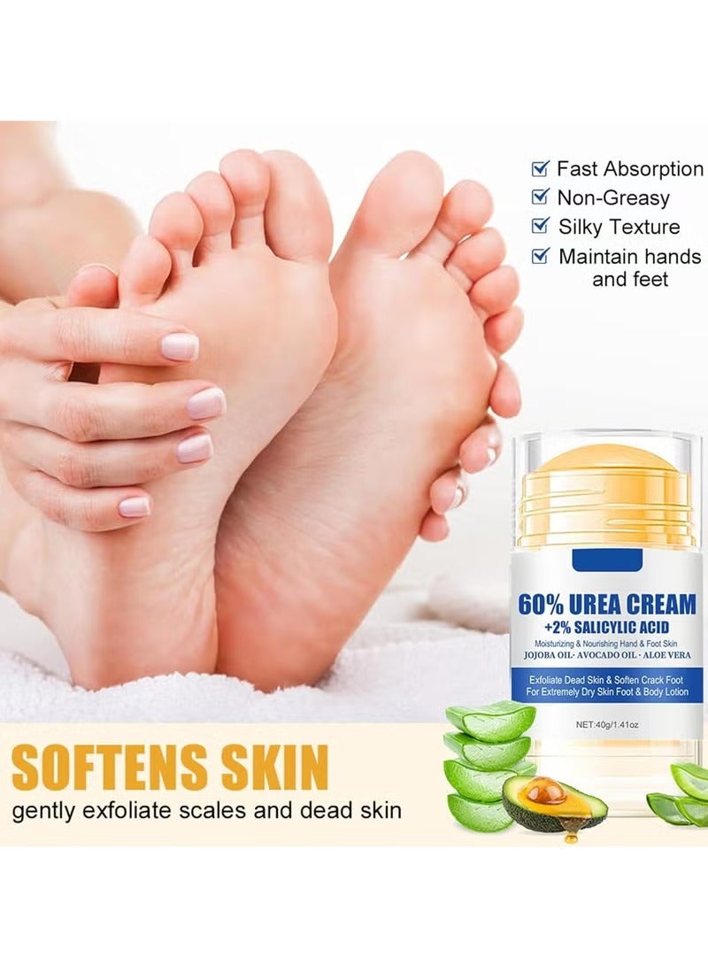 LANEMAY 60% Urea Cream for Feet Maximum Strength 2% Salicylic Acid Foot Hands Cream for Dry Cracked Feet Knees Moisturizer Hydrates &Nourish Foot Care for Softens Exfoliates 1.41oz - Image 4