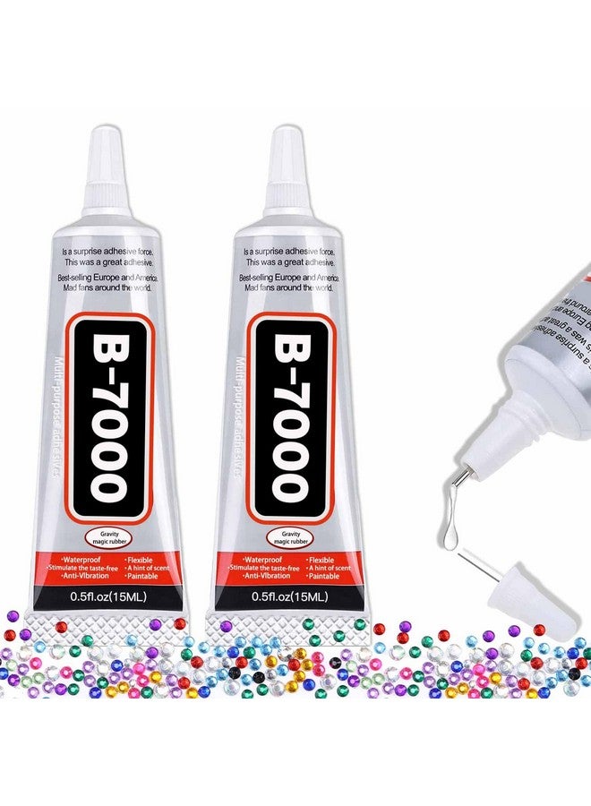 ALECPEA B-7000 Craft Glue For Jewelry Making - 15Ml/0.5Oz (2 Pack) - Multi-Function B-7000 Super Adhesive Glues Liquid Fusion Glue For Rhinestones Crafts, Clothes Shoes, Fabric, Jewelry Making, Cell Phones - Image 1