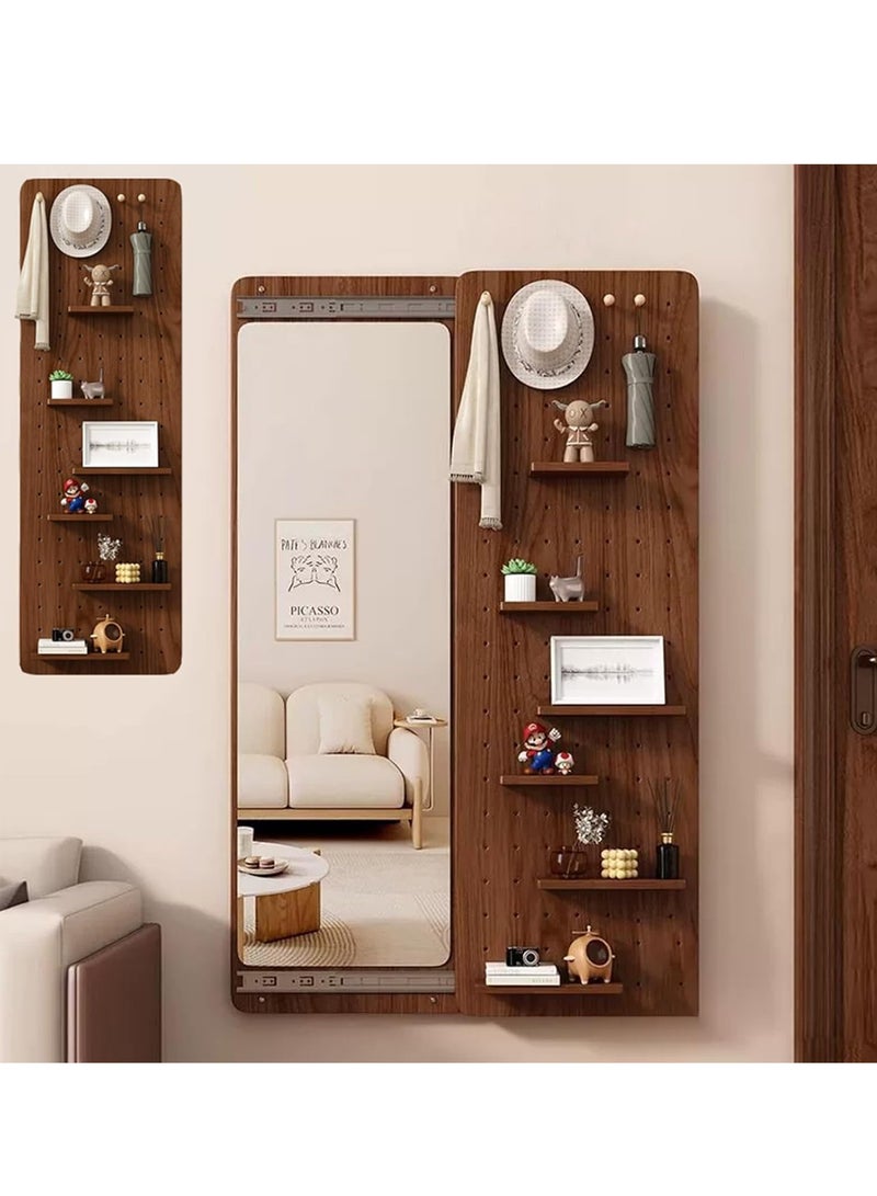Full Length Mirror Wall Mounted Mirror Hanging Dressing Mirror Full Body Mirror with Hook Hidden Sliding Mirror Entryway Mirror for Bedroom, Living Room - Image 1