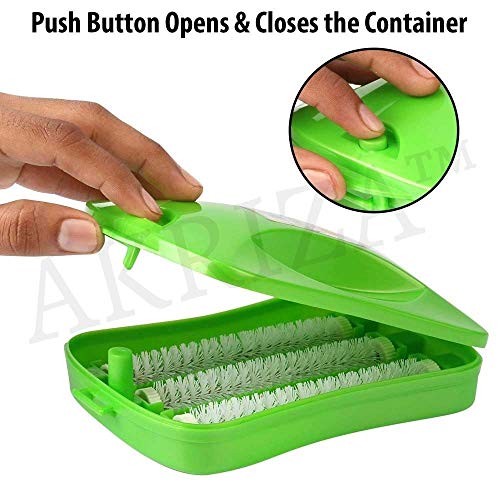 AKRIZA Handheld Plastic Carpet Roller Cleaning Brush with Dust Crumb Collector for Carpets, Car Seats, Table Linen, Sofas (Pack of 2) - Image 5
