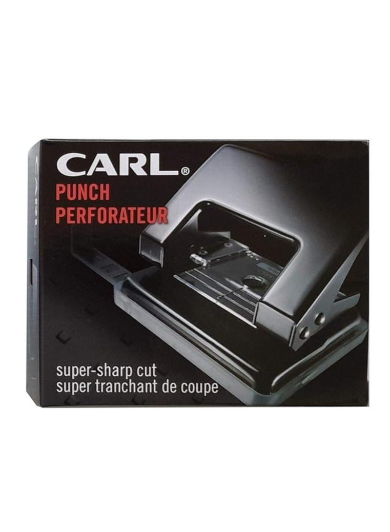 CARL 2-Hole Paper Punch Black - Image 1