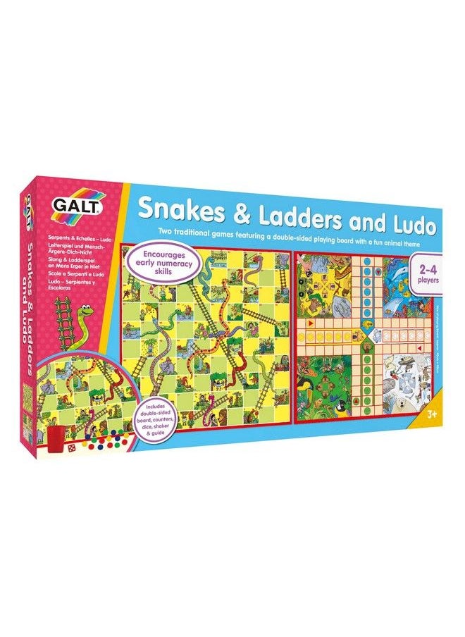 GALT Toys Snakes & Ladders And Ludo Classic Family Board Game Ages 3 Years Plus 2 4 Players  - Image 2