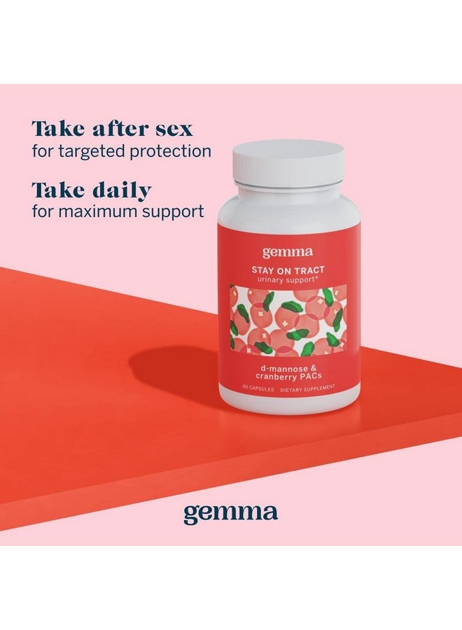 Gemma Stay On Tract Cranberry Supplement - Urinary Tract Support for Women - 36mg of Cranberry PACs and 1,000mg of D-Mannose 60 Count (Pack of 1) - Image 5