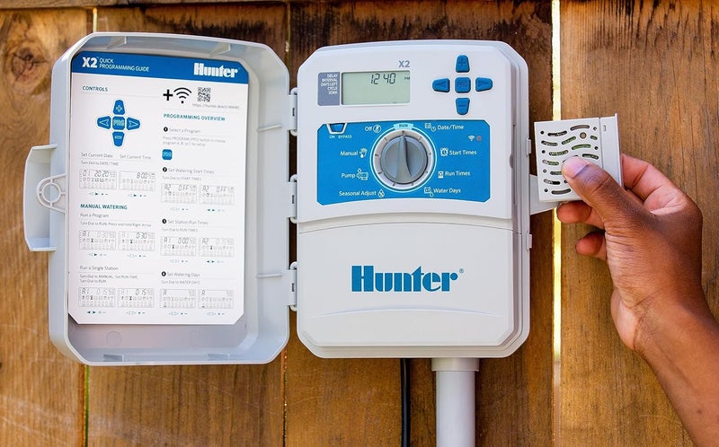 جهاز التحكم في الري الذكي SPW Hunter Hydrawise X2-400 مع 4 محطات، مزود بوحدة Wand WiFi، طراز X2، 4 مناطق، للاستخدام الخارجي أو الداخلي، مؤقت الري الذكي عبر الإنترنت X2400 - Image 5