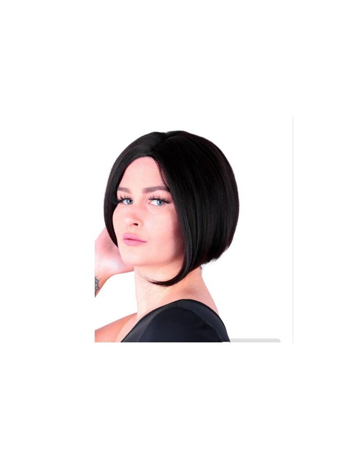 باروكة كاريه لون بنى غامق موديل قصير من الخلق اجناب طويله  تقبل الغسيل والمكواة والسيشوار - Image 2