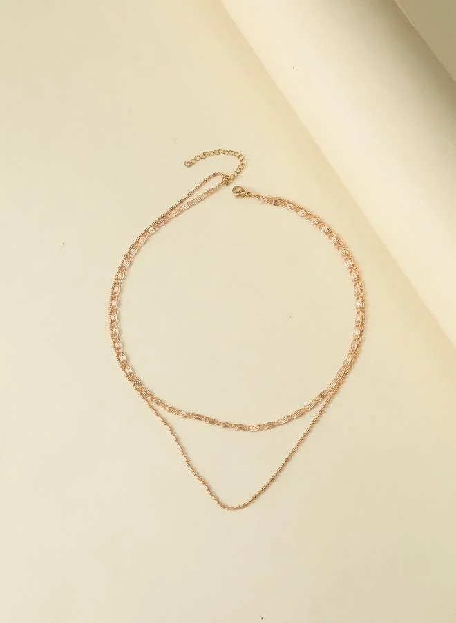 Take Two Beaded Chain Layered Necklace