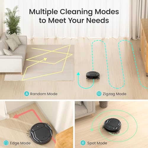 Lefant M210 Robot Vacuum Cleaner, 120-Min Runtime, Compact Design, Powerful Suction, Low Noise, Wi-Fi/App/Voice Control, Self-Charging, Scheduled Cleaning, Ideal for Pet Hair and Hard Floors, Black - Image 4