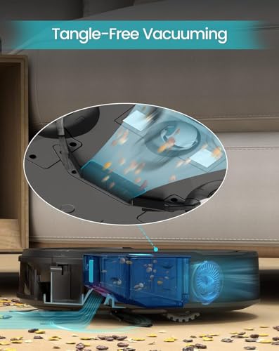 Lefant M210 Robot Vacuum Cleaner, 120-Min Runtime, Compact Design, Powerful Suction, Low Noise, Wi-Fi/App/Voice Control, Self-Charging, Scheduled Cleaning, Ideal for Pet Hair and Hard Floors, Black - Image 3