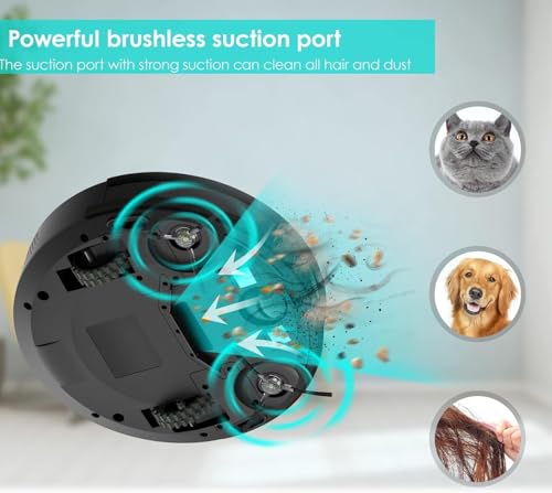 Lefant M210 Robot Vacuum Cleaner, 120-Min Runtime, Compact Design, Powerful Suction, Low Noise, Wi-Fi/App/Voice Control, Self-Charging, Scheduled Cleaning, Ideal for Pet Hair and Hard Floors, Black - Image 2
