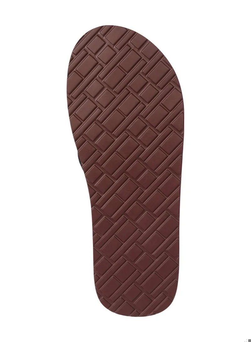 TOMMY HILFIGER Men's Signature Tape Strap Flip-Flops - Polyester, Red