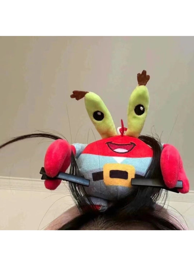 Generic Cute Plush Mouse Headband Girls Hair Accessory Crab boss hairband 
