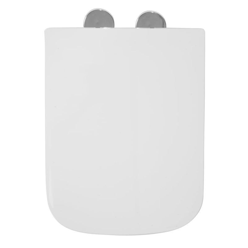 MASTER BATH MB743 QQ Toilet Seat Cover Soft Close Rectangle Shape for Western Toilet Hydraulic Toilet Seat 35cm x 44cm with Top Fixing Steel Hinges - Image 5