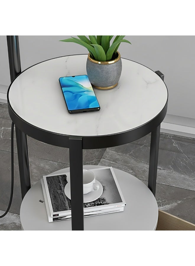 Sharpdo Arc Floor Lamp with Side Table, 3-Color Dimmable LED (3000K-6000K) 12W Standing Lamp with Storage Shelf for Living Room Bedroom - Image 5