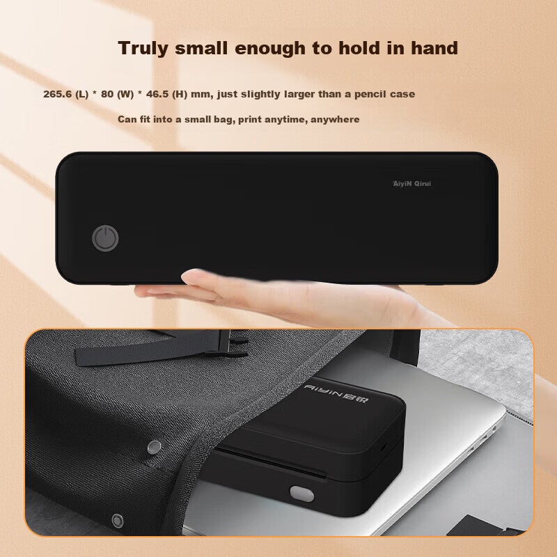 JD Jing Zao طابعة QIRUI A40a HD بدون حبر لتصحيح الأخطاء للمنزل والطلاب والواجبات المحمولة بلوتوث لاسلكية A4 طابعة حرارية محمولة مدمجة - Image 5