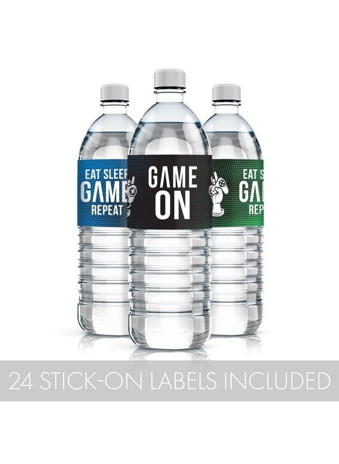DISTINCTIVS Video Game Birthday Water Bottle Labels 24 Stickers  - Image 5