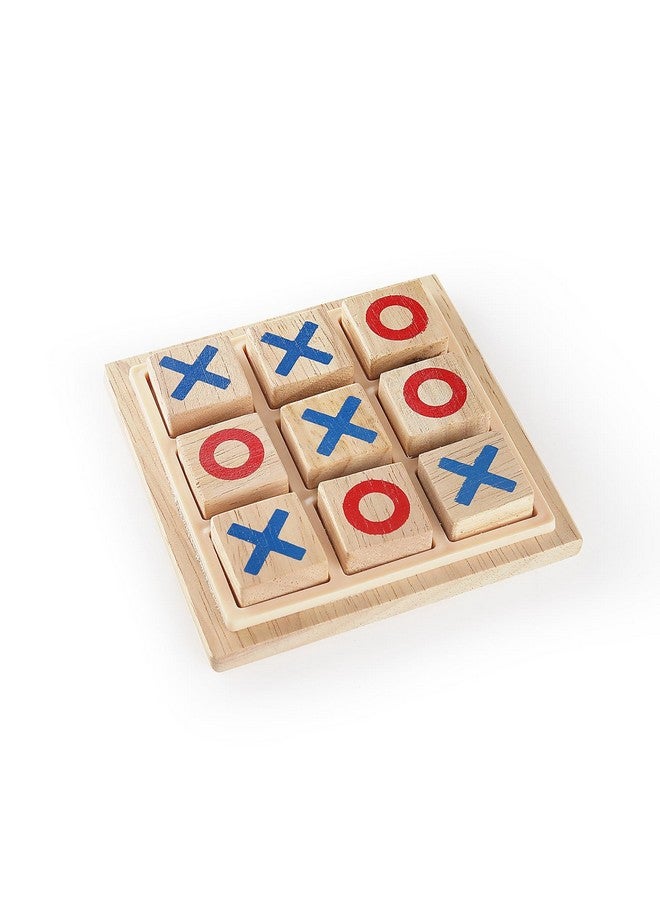 CloudTech® Tic Tac Toe Game Board A Classical Family Puzzle Game for Kids Zero and Cross Wooden Game Table Brain Teaser Board Games for Education XO Table Toy - Image 1