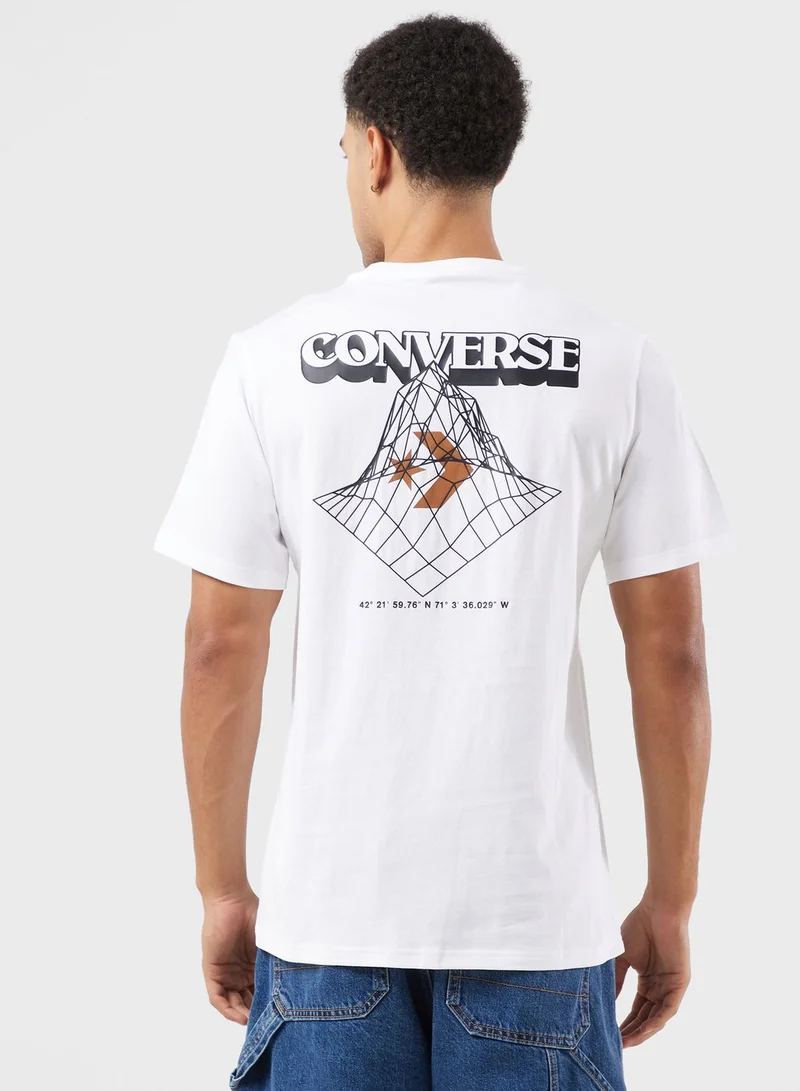 CONVERSE Hand Drawn Mountain Graphic T-Shirt
