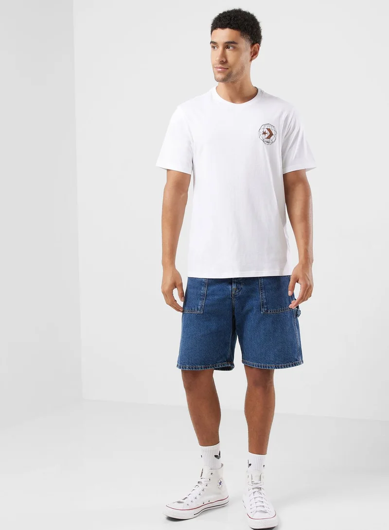 CONVERSE Hand Drawn Mountain Graphic T-Shirt